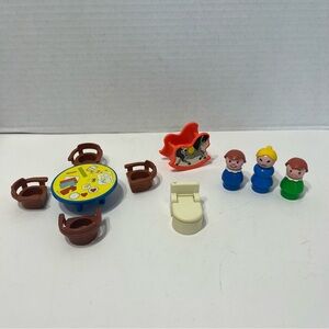 VINTAGE Fisher Price Little People nursery set toys